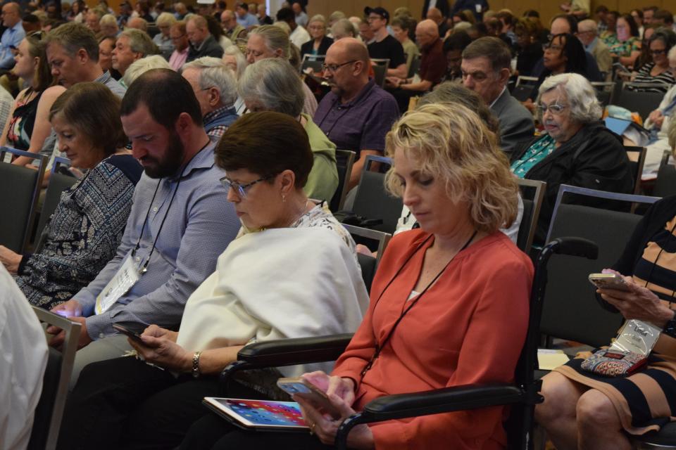 Delegates at annual meeting of the Tennessee-Western Kentucky Conference of the United Methodist Church in Memphis, which occurred June 19-21.