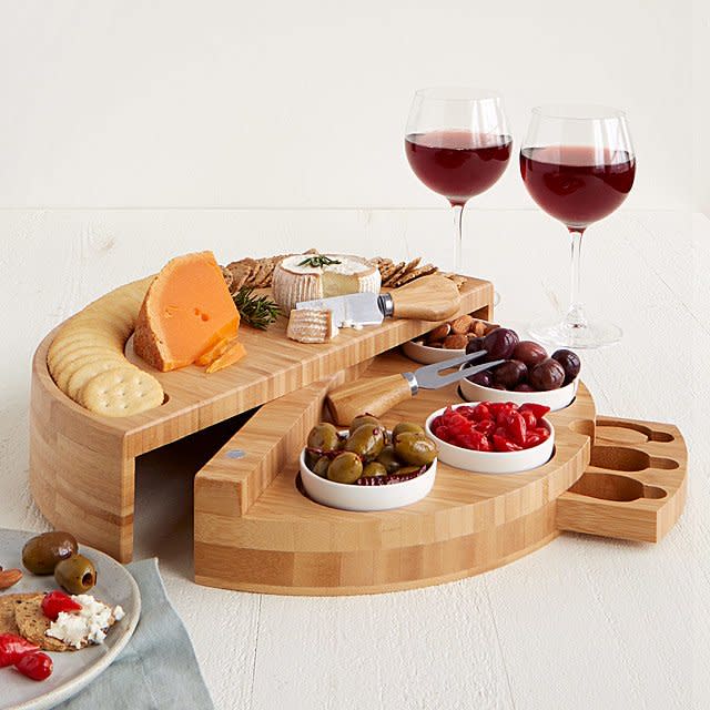 compact swivel cheese tapas board, gifts for girlfriend