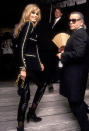 <p>Here, Karl Lagerfeld is pictured with model Claudia Schiffer at the Vogue magazine 100th anniversary party. In the same year, he was took the helm at Chloé before being replaced by Stella McCartney seven years later. <em>[Photo: Getty]</em> </p>