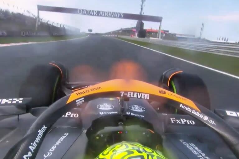 Con una cámara especial en su McLaren, el británico Lando Norris cautivó a los seguidores de la Fórmula 1 en Zandvoort, sede del Gran Premio de Países Bajos.