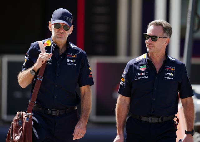 Adrian Newey (left) and Christian Horner 