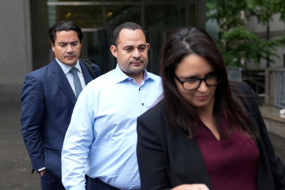 Wael Hana leaves federal courthouse in New York after arraignment (Copyright 2023 The Associated Press. All rights reserved.)