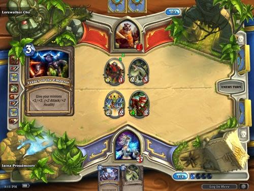 Hearthstone iPad app screenshot