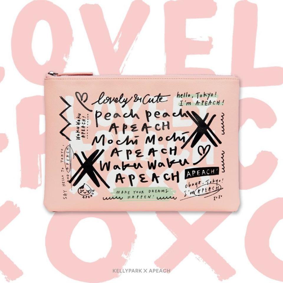 shop for kelly park x apeach merch  clutch from apeach cafe in tokyo japan