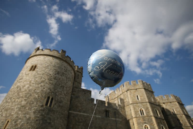 View of Windsor Castle following Prince Philip's death, in Windsor