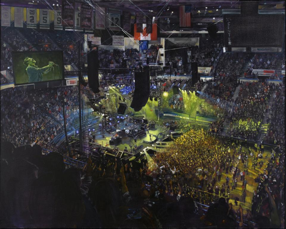 Joe Fig's “Lightning Bolt” depicts Pearl Jam’s 2013 concert at the Hartford Civic Center. Fig is head of Ringling College's fine art department.