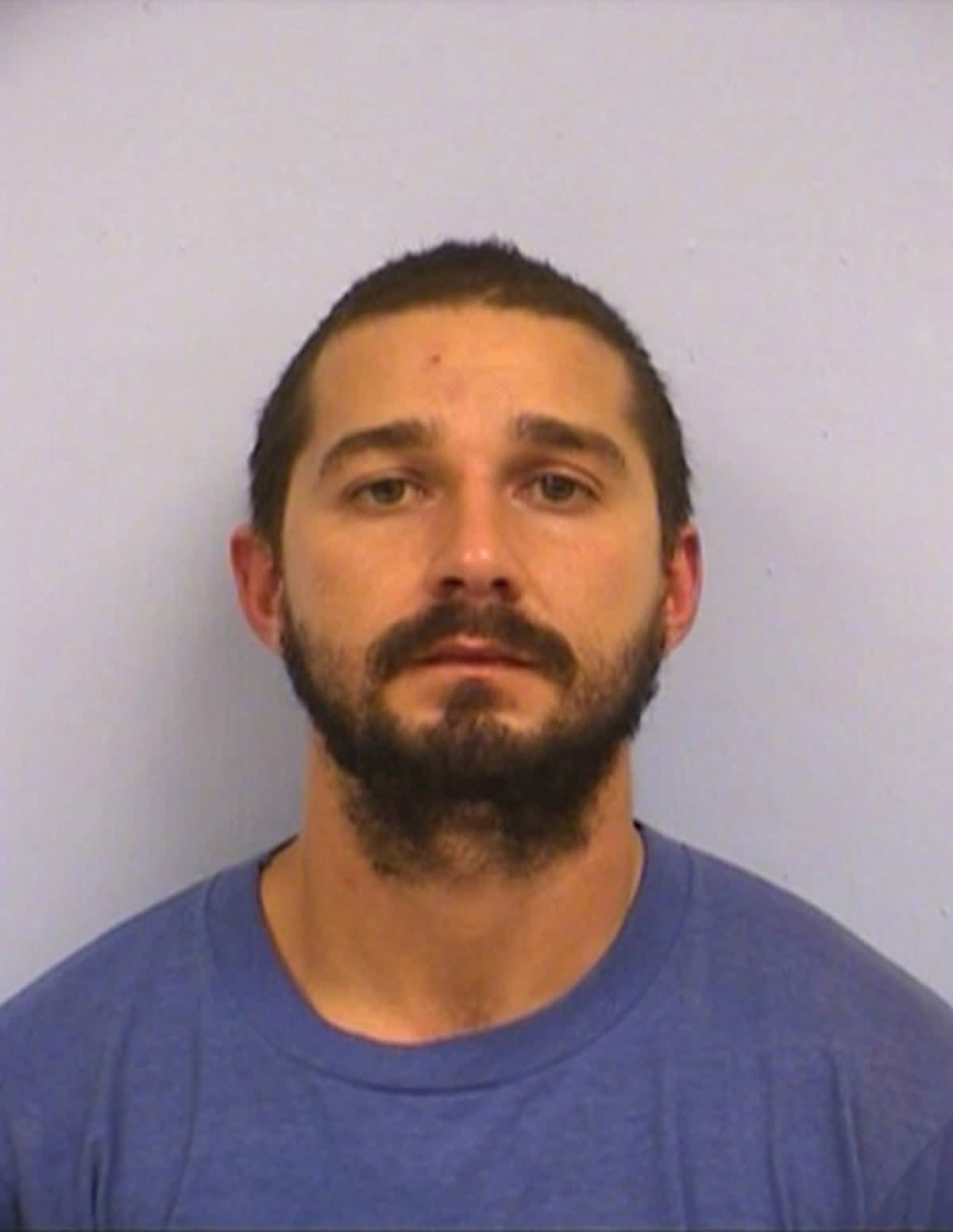 Shia LaBeouf in custody for at the Austin Police Department for public intoxication in 2015 (Getty Images)