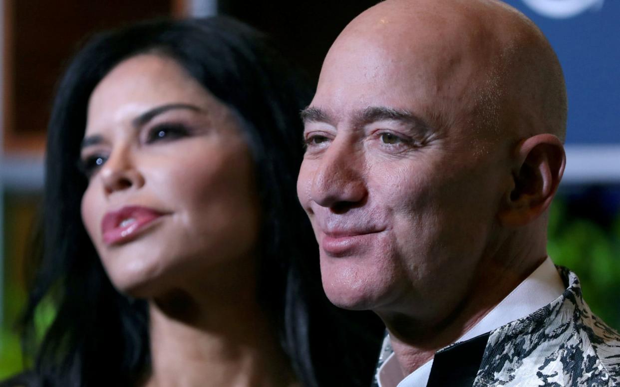 Leaked messages revealed Mr Bezos's relationship with Lauren Sanchez - REUTERS