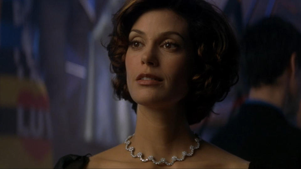 <p> While not quite a desperate housewife at this phase in her career, Teri Hatcher was still a popular actor that managed to land a Bond film with her clout. Playing 007’s ex-flame Paris Carver, her marriage to media mogul/villain Elliot Carver (Jonathan Pryce) put her in the crosshairs of fate. </p>