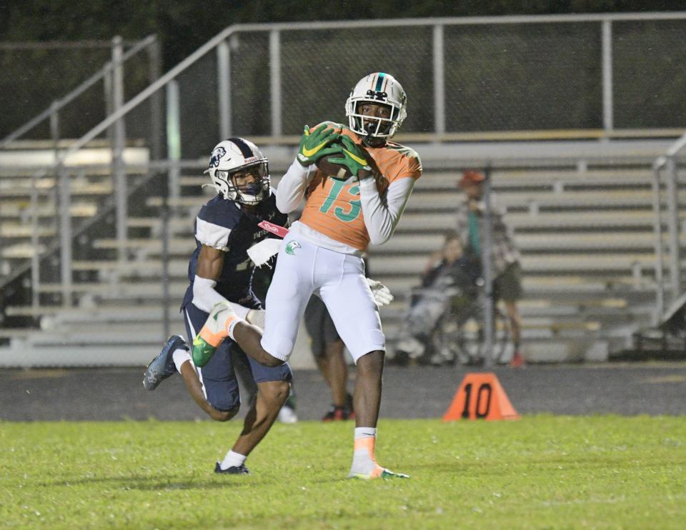 The Atlantic football team, led by head coach Jamael Stewart, defeated Dwyer 32-14 on Oct. 22, 2022 to win the District 9-3M championship in Palm Beach Gardens.