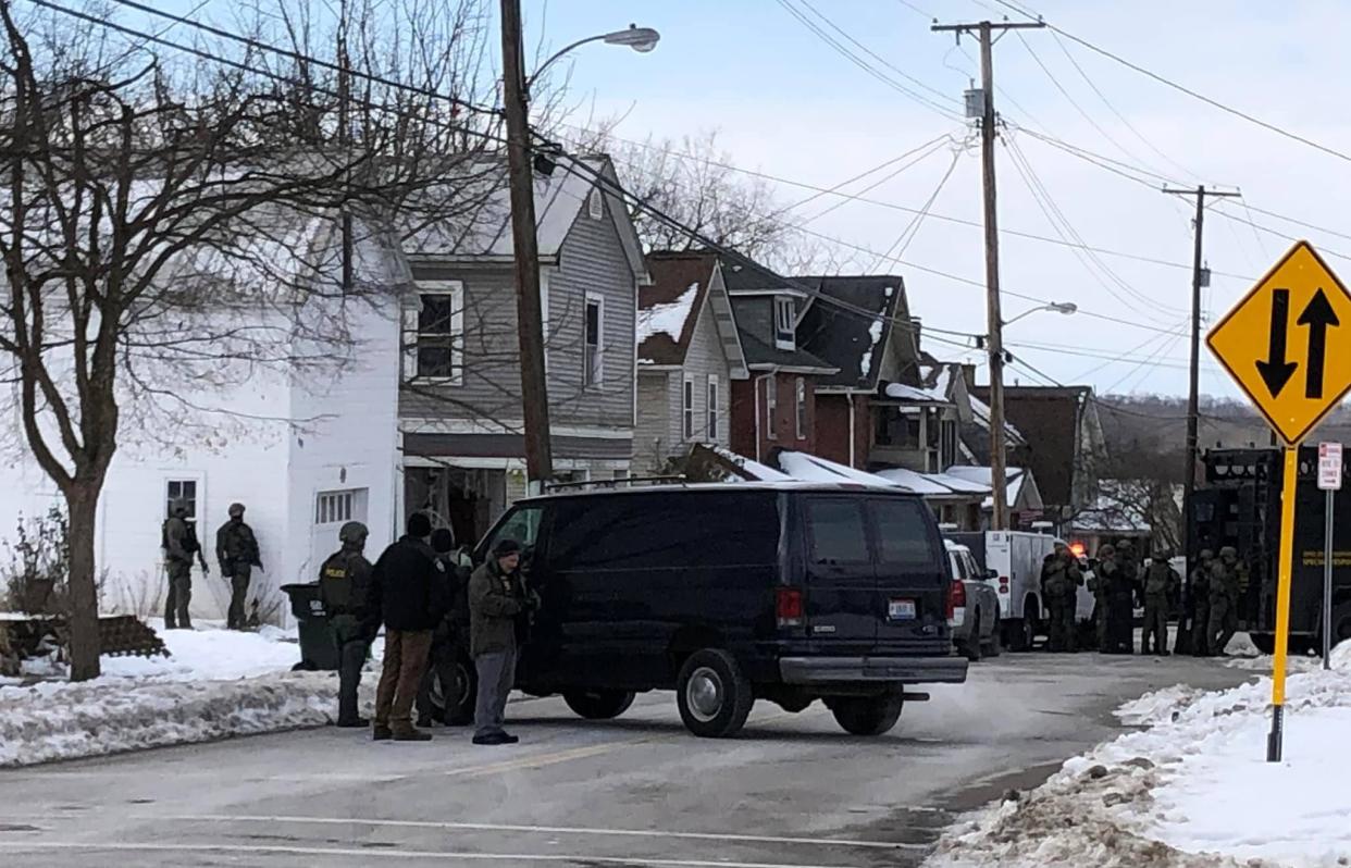 Wooster, Orrville and Ohio Highway Patrol special response teams staged overnight near a house in the 300 block of W. South Street early Thursday morning. Three people were taken into custody at the end of the more than nine-hour ordeal.