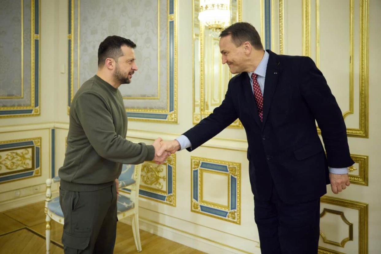 Volodymyr Zelenskyy and Radosław Sikorski