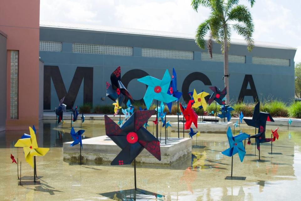 La plaza del Museum of Contemporary Art North Miami. (Photo by Daniel Bock, courtesy of MOCA)