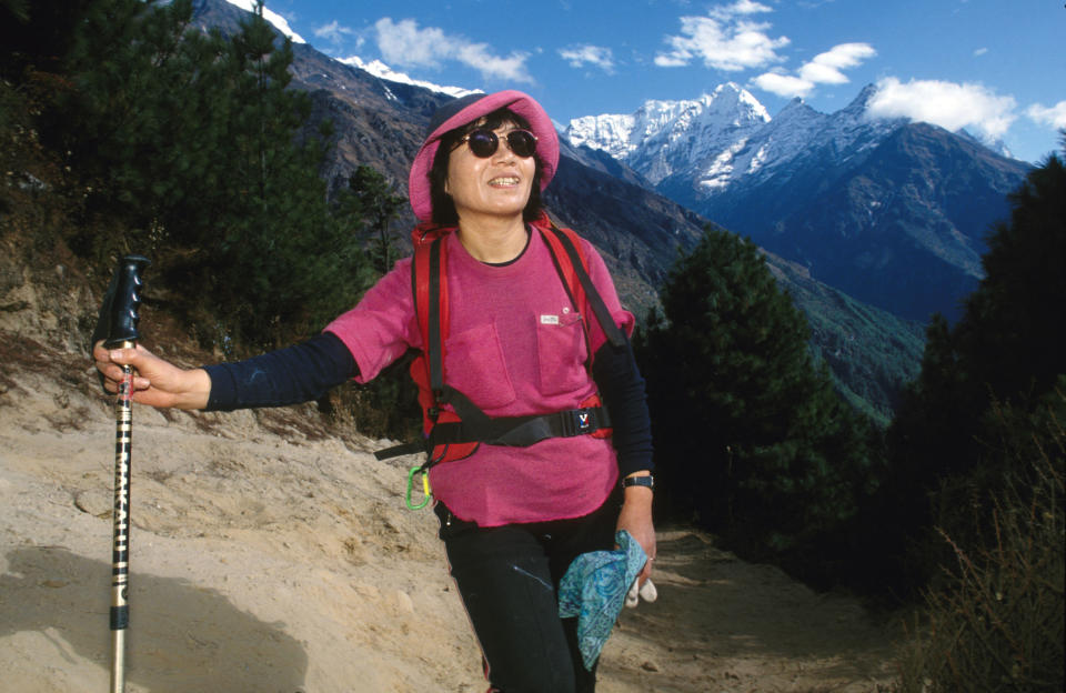 Junko Tabei was the first woman to reach the summit of Everest on May 16, 1975, at the age of 35. (Photo by John van Hasselt/Corbis via Getty Images)