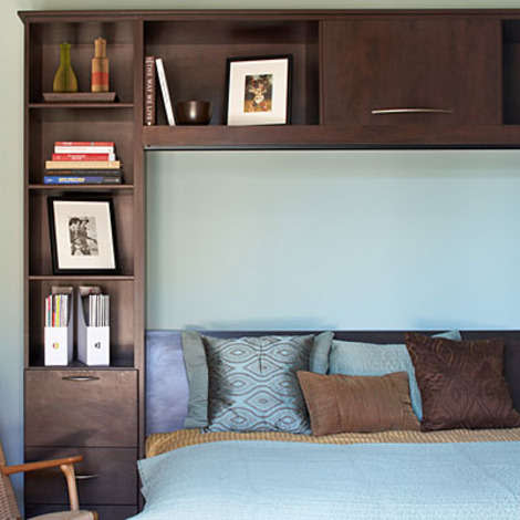 Frame your bed with custom cubbies