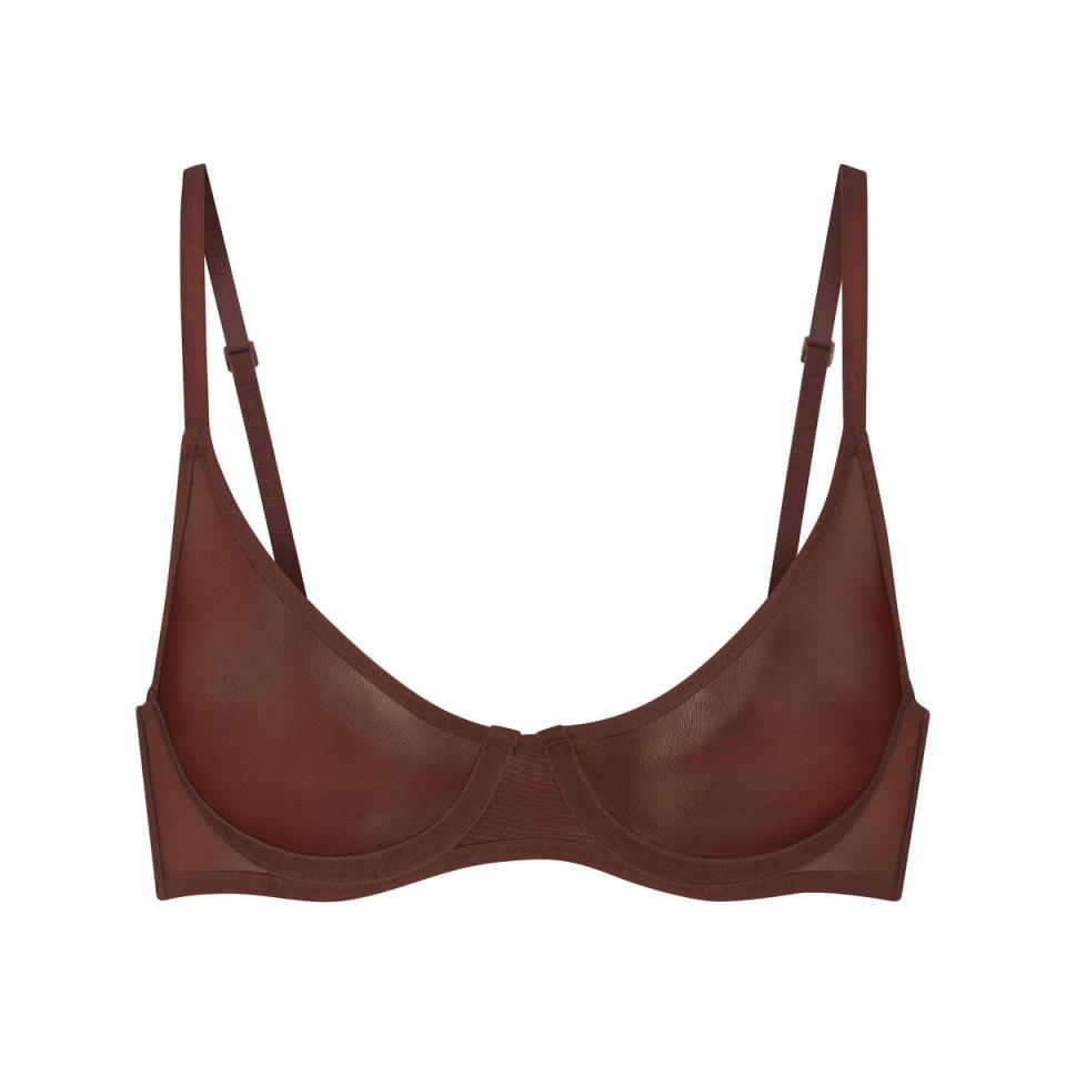 <p><a href="https://go.redirectingat.com?id=74968X1596630&url=https%3A%2F%2Fskims.com%2Fproducts%2Fultra-fine-mesh-scoop-bra-mahogany&sref=https%3A%2F%2Fwww.harpersbazaar.com%2Ffashion%2Ftrends%2Fg22547717%2Fbest-lingerie-brands-to-shop-now%2F" rel="nofollow noopener" target="_blank" data-ylk="slk:Shop Now;elm:context_link;itc:0;sec:content-canvas" class="link ">Shop Now</a></p><p>Skims </p><p>skims.com</p><p>$54.00</p>