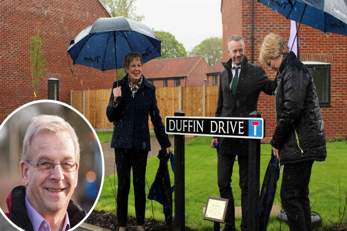 A road in Wymondham has been named in honour of former councillor Barry Duffin <i>(Image: Saffron Housing Trust / Newsquest)</i>