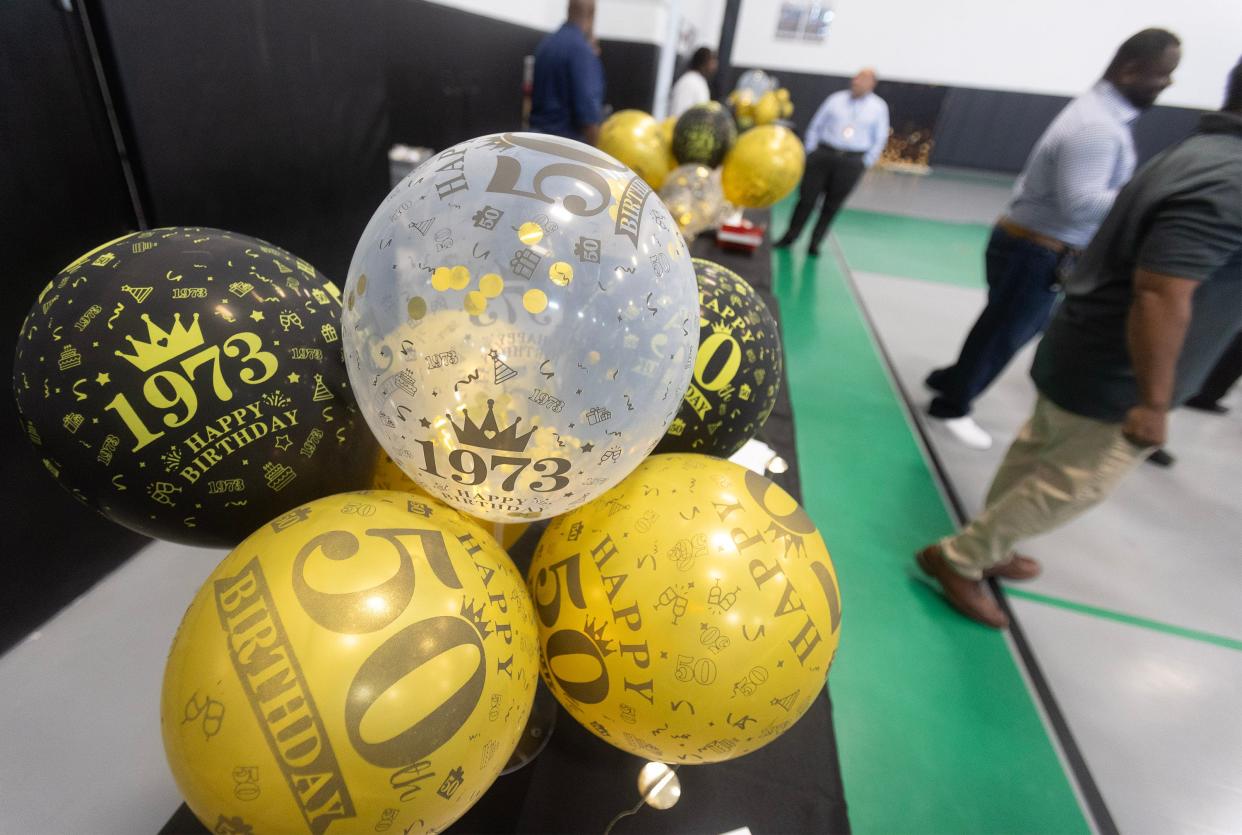 The Indian River Juvenile Correctional Facility in Massillon celebrated its 50th anniversary last week with birthday balloons and a visit from Ohio Department of Youth Services Director Amy Ast.