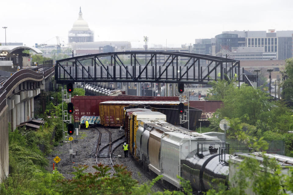 Train derailment in DC