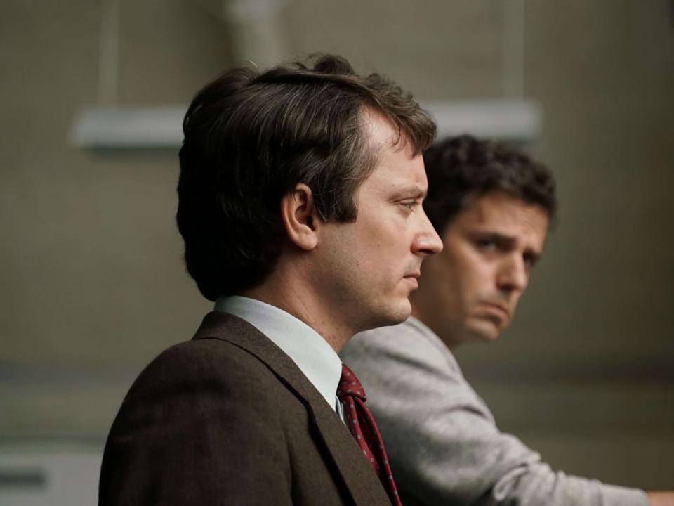 Wood and Luke Kirby, as Ted Bundy, in ‘No Man of God' (101 Films/RLJE Films)