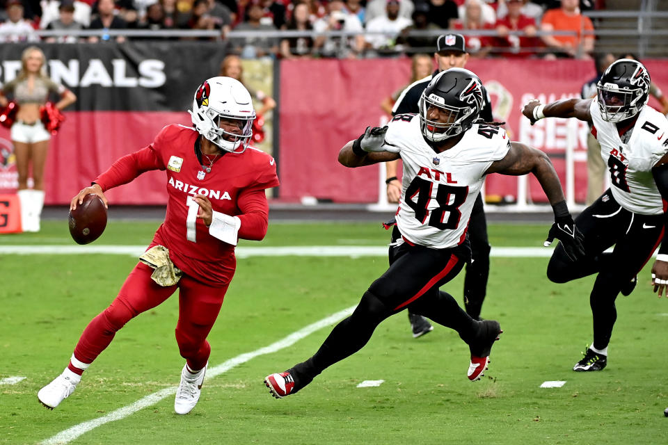 Kyler Murray's mobility was on full display in his first game back from an ACL tear. (Norm Hall/Getty Images)