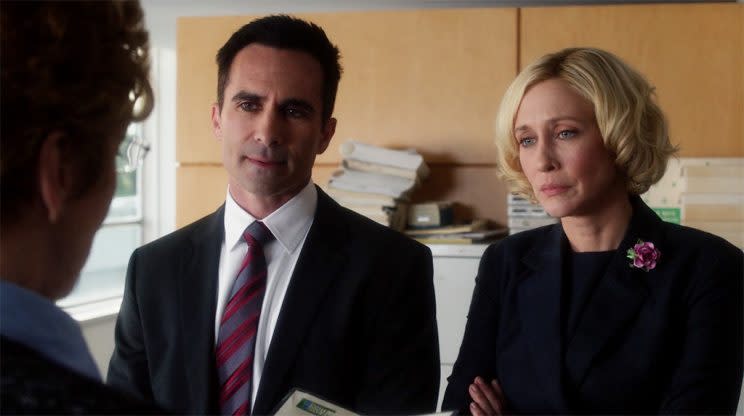 Sheriff Alex Romero (Nestor Carbonell) weds Norma. (Photo: A&E)