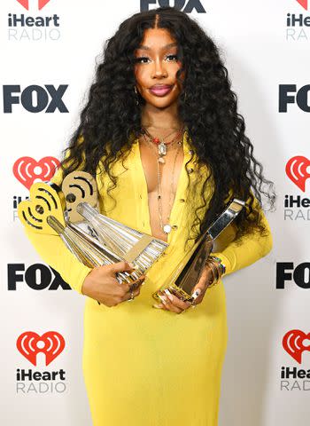 <p> Gilbert Flores/Billboard via Getty Images</p> SZA won three awards at the 2024 iHeartRadio Music Awards.