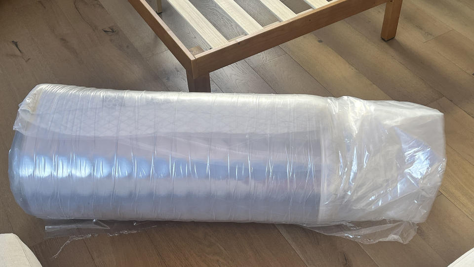 Leesa Sapira mattress vacuum packed and rolled