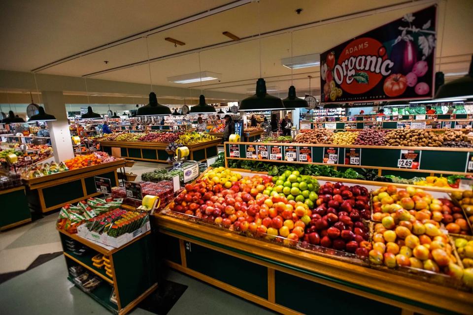 The produce department at Adams Fairacre Farms in the town of Newburgh on Dec. 4, 2019.