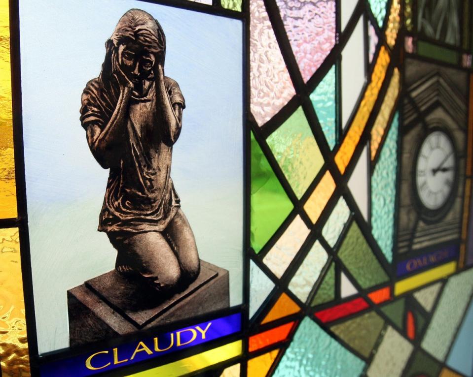 A stained glass window in the village to honour those who died in the 1972 Claudy bombing (PA Archive) (PA Archive)