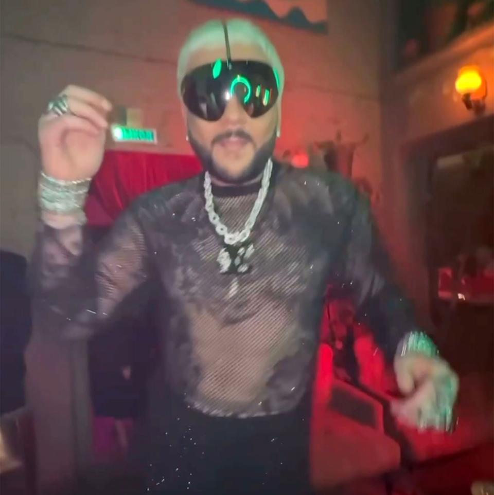 Russian pro-Putin pop singer Philipp Kirkorov at the 'almost naked' party in Moscow