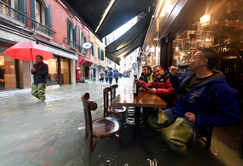 Flooding in the lagoon city of Venice