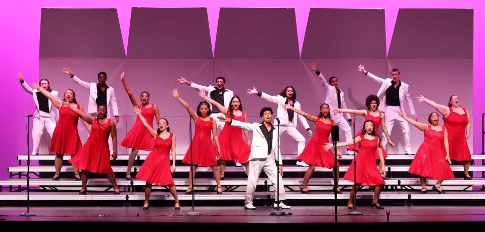 The Brockton High School choir The Harmonics perform in the music department's Spring Choral Concert on Wednesday, March 13, 2024.