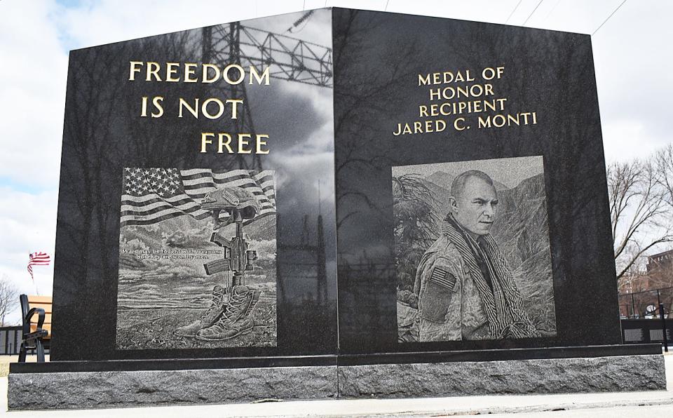 The War on Terror monument at Bicentennial Park.