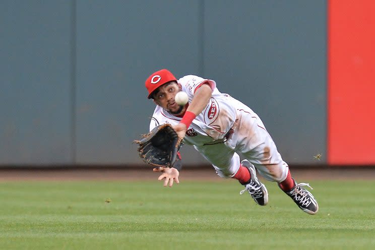 Billy Hamilton is no stranger to highlight reel catches. (Getty)