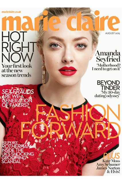Amanda Seyfried might be a little too aware of her biological clock. The <em>Les Miserables</em> actress shared with <em>Marie Claire UK </em>that she's got baby fever just five months shy of her 30th birthday. "I keep feeling like my eggs are dying off," Seyfried admitted. "I need to get on it. I want a child. Badly. I want to be a mother, badly. That's what I feel. I've been feeling it for like, two years." <strong> WATCH: <em>Ted 2</em> Stars Mark Wahlberg, Amanda Seyfried and Seth MacFarlane Play 'Never Have I Ever' </strong> That being said, Seyfried -- who is currently dating actor Justin Long -- also confessed that she's not so sure how prepared she is for motherhood. "I'm not ready but nobody's ready. It changes everything," the actress added. "So how you can ever be ready for that?" Marie Claire While Seyfried works on her personal goals, her professional life is taking off. The actress took over as leading lady for Mila Kunis in <em>Ted 2</em>, but disclosed that she was nervous about replacing the <em>Black Swan</em> star. <strong> NEWS: Amanda Seyfried Is Finally Ready for the Stage -- Just Don’t Ask Her to Sing </strong> "I'm convinced people are just going to go, 'Where's Mila?' And listen she's got a lot of fans," she told the women's magazine. "One of my favorite things about my relationship with Seth [MacFarlane, director] is that I make him laugh. Maybe he's just laughing to make me feel good but I genuinely seem to make him laugh and that brings me a good amount of joy." Seyfried plays a marijuana smoking lawyer in <em>Ted 2</em>, but recalled that after portraying the ditzy friend in <em>Mean Girls</em>, she started to feel typecast. <strong> NEWS: Amanda Seyfried Reveals How She Hit on Justin Long Through Instagram </strong> "I kept getting scripts for big-boobed blonde idiots. I could have so easily been Karen Smith my whole career," she said. "I realized that if I really wanted to work forever I was going to have to make the right decisions.… That's why I've made some tough decisions too, I've turned down some pretty big stuff. I didn't want to be an action hero or in a f**king green suit for like, 10 years, because I don't want to be miserable. I think happiness comes from being free." Seyfried constantly works on her happiness, and admits that she's been to therapy. <strong> NEWS: Amanda Seyfried -- Sex Scenes Are Fun </strong> "It's coping with life. I've been told to not talk about it, but [anxiety] is so very common," she said. "I just think, you go to your doctor about heart problems, or an eye doctor if you have an infection, you have to take care of yourself. Mental health is so segregated, it sucks. You don't necessarily have to have something chemically wrong with your brain to have mental health issues."