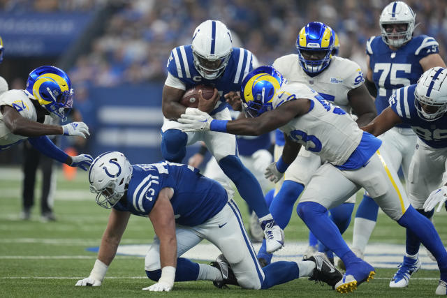 Stafford overcomes injury to throw winning TD pass to Nacua in OT to give  Rams 29-23 win over Colts - The San Diego Union-Tribune