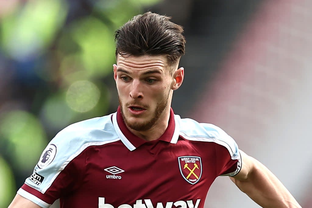 Declan Rice is wanted by Manchester United, Chelsea and Manchester City this summer  (Getty Images)