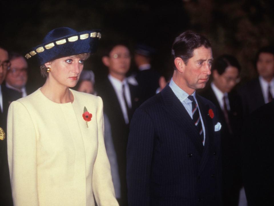Princess Diana and Charles in 1992.