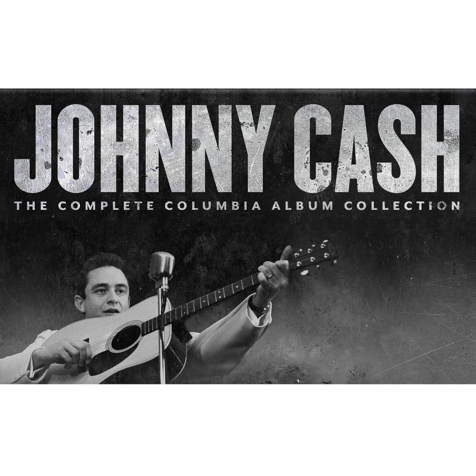 This cover image released by Columbia/Legacy shows a box set for "Johnny Cash, “The Complete Columbia Album Collection." (AP Photo/Columbia/Legacy)