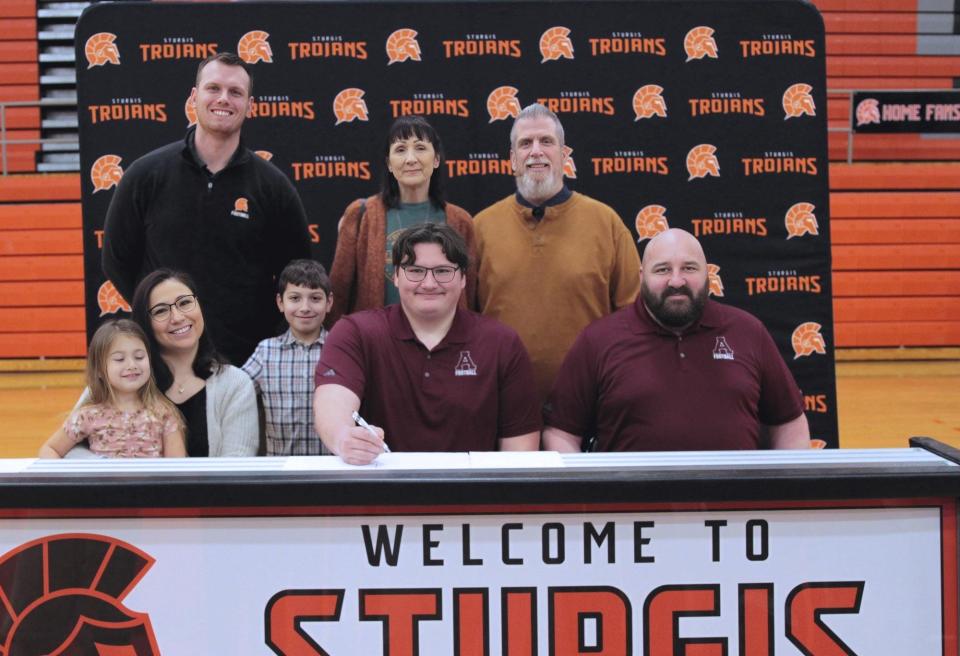 Logan Markey, graduating senior at Sturgis High School, will continue his academic and football careers with Alma College.