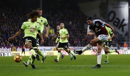 Football Soccer Britain - Burnley v AFC Bournemouth - Premier League - Turf Moor - 10/12/16 Burnley's George Boyd scores their third goal Action Images via Reuters / Jason Cairnduff Livepic