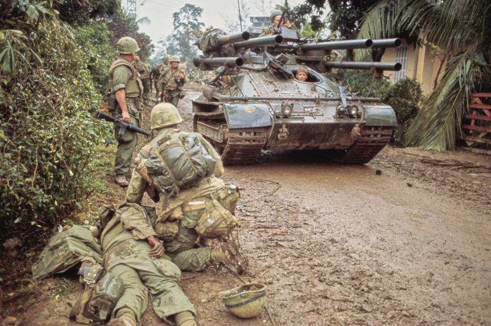 M50 Ontos light armored anti-tank vehicle in Hue Vietnam