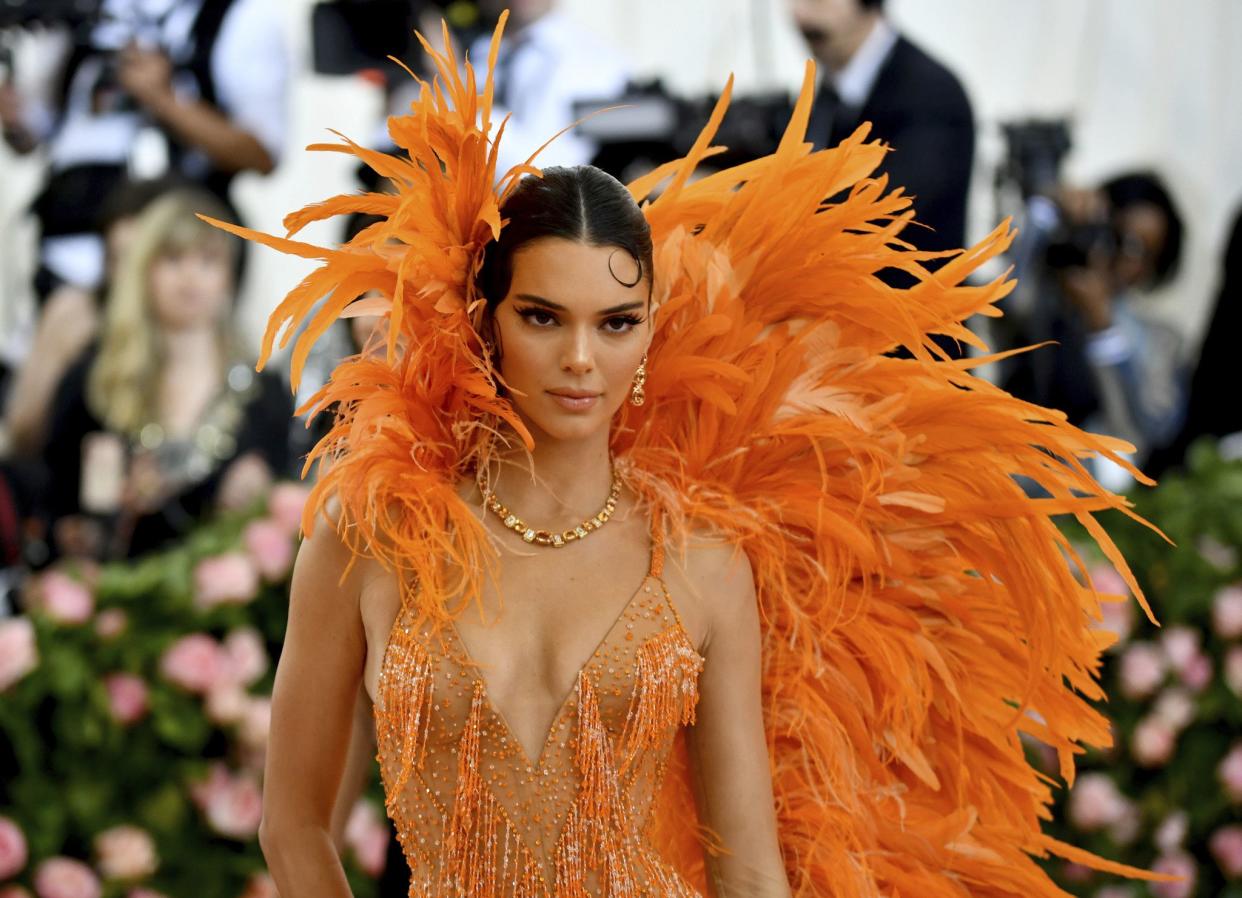 Kendall Jenner attends The Metropolitan Museum of Art's Costume Institute benefit gala celebrating the opening of the "Camp: Notes on Fashion" exhibition on Monday, May 6, 2019, in New York.