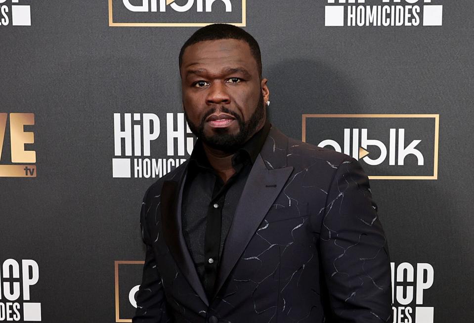 NEW YORK, NEW YORK - NOVEMBER 10: Curtis "50 Cent" Jackson attends WE TV's "Hip Hop Homicides" New York Premiere at Crosby Street Hotel on November 10, 2022 in New York City. (Photo by Jamie McCarthy/Getty Images)