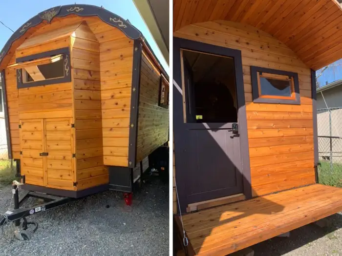 Der Außenbereich des Tiny House. - Copyright: Stefanie Fisher/My Tiny Wagon