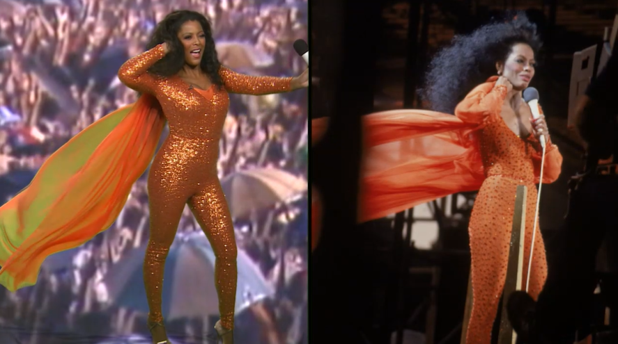 Tamron Hall as Diana Ross.