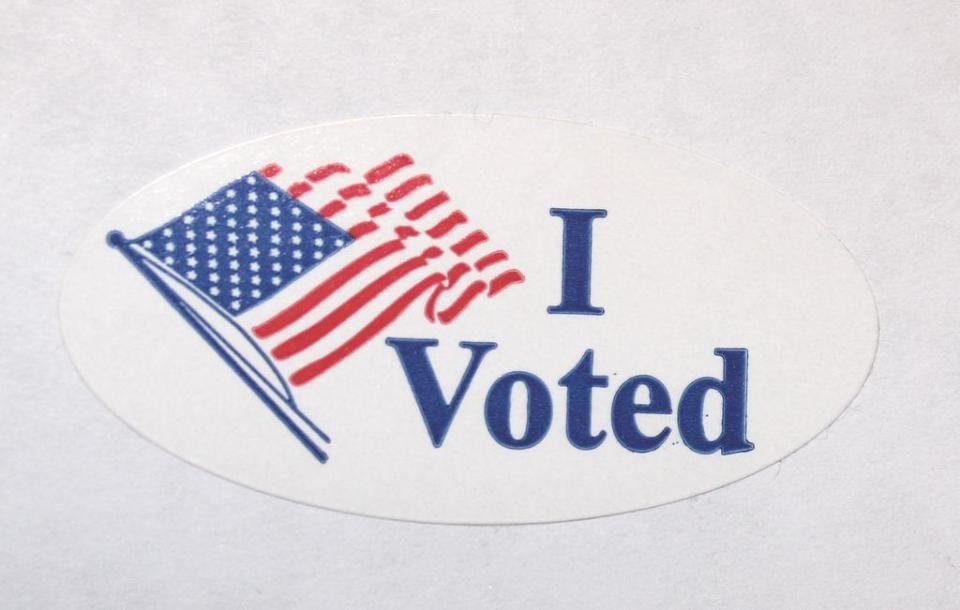 " I Voted" sticker.