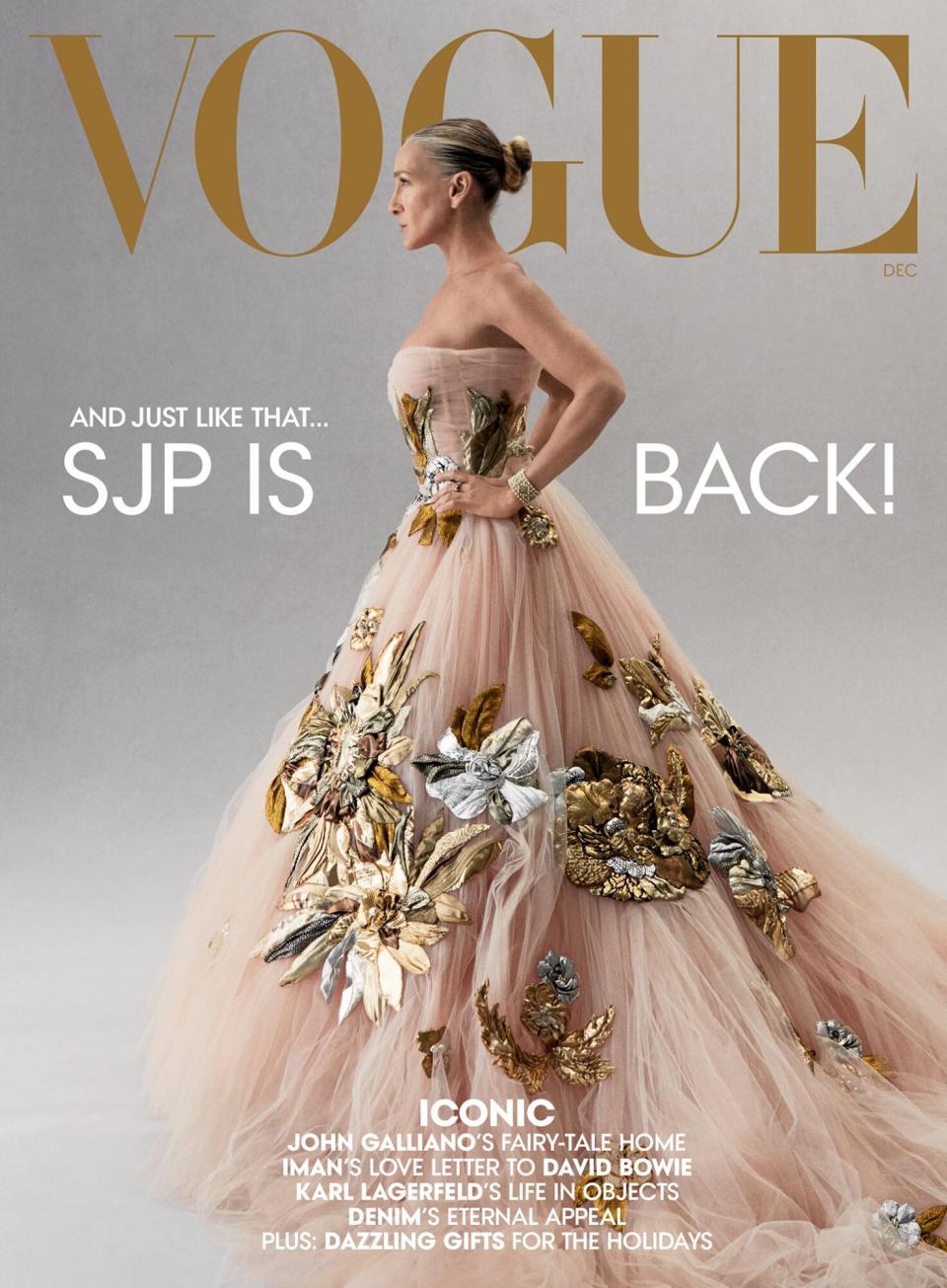 VOGUE’S DECEMBER 2021 COVER STAR IS SARAH JESSICA PARKER