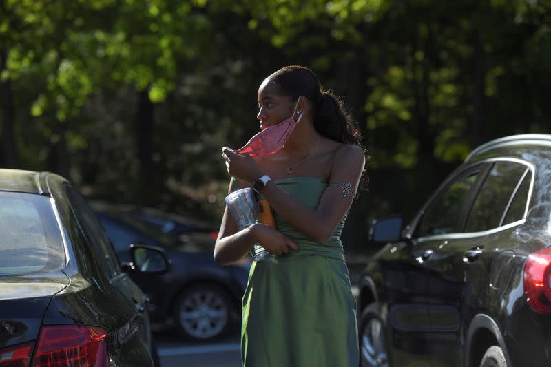 Boston area teens dress up for their prom photos, without the prom to go to amid the coronavirus disease (COVID-19) outbreak in Massachusetts